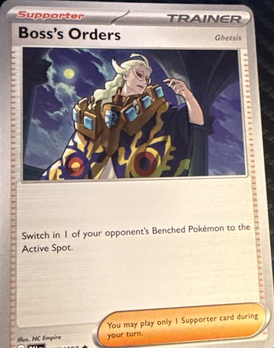 Pokemon Boss’s Orders Reverse Holo Trainer Card NM
