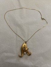 Collana vintage americana firmata Nolan Miller Oro con smalto rosso e decorazion