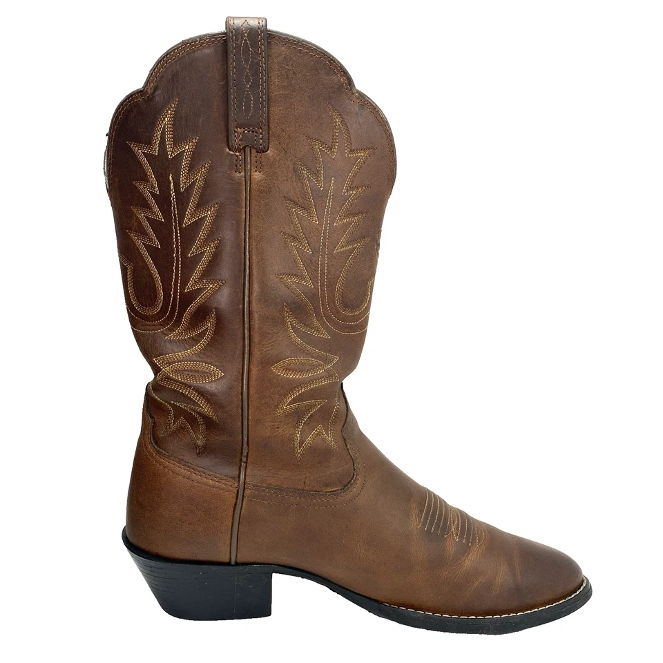 Botas de Vaquero Ariat Heritage Western Punta R Cuero Marrón para Mujer Talla 7.5 Vaquera Foto 2 de 4