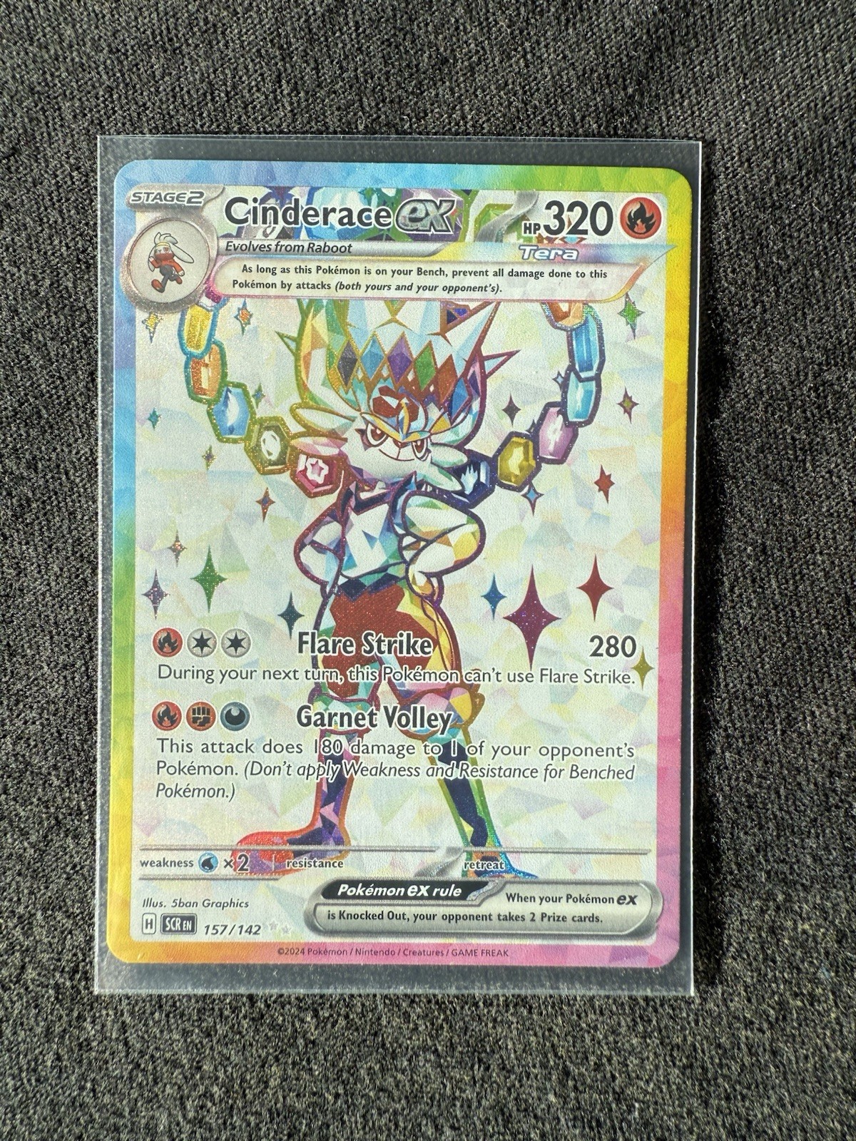 Cinderace ex - SV07: Stellar Crown - Pokemon NM 157/142