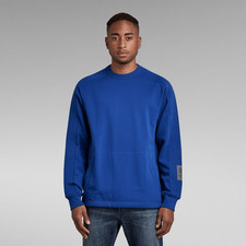 G-STAR RAW Stitch Panel Sweater Size Large, Lightning Blue, NWT