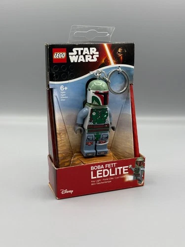 LEGO Star Wars 3" Tall Boba Fett LED lite Key Chain, Rare, Retired, Light Works
