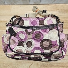 Coach Signature Snaphead F18377 purple multifunction diaper bag