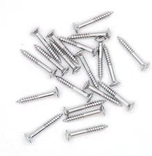 20PCS Guitar Humbucker Pickup Ring Mounting Screws Frame Chrome 