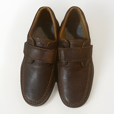 Dr. Comfort Scott 9020 Comfort Shoes Men\'s 9W Brown Leather Low Top Hook & Loop Dr Comfort Scott 9020 Mens Diabetic Comfort Strap Brown  main image 4