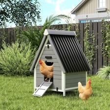 PawHut Chicken Coop, Outdoor Wooden Chicken House for 2 Chickens