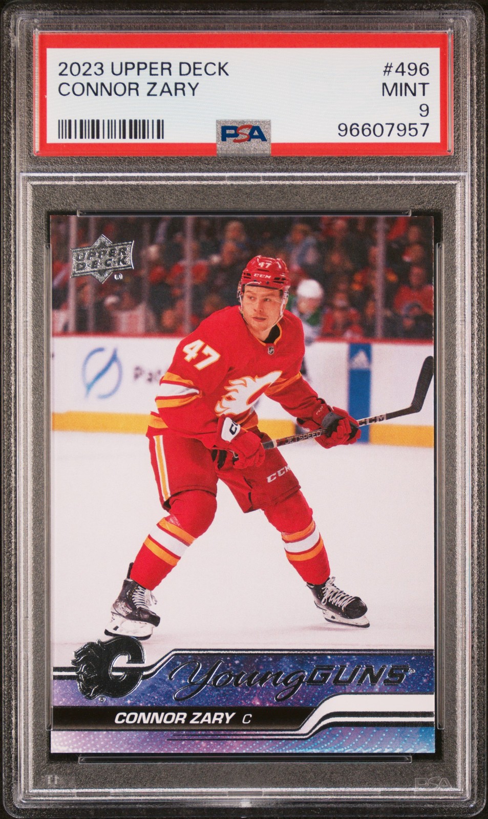 Connor Zary 2023 Upper Deck #496 - 96607957 PSA 9