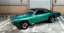 Hot Wheels Redline 1968 Original 16 Custom T-Bird Aqua In Good Condition HK