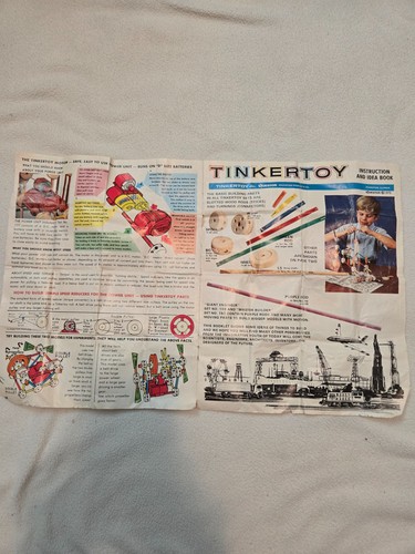 Vintage 1972 Creative TinkerToy No. 116 Manual Included 70 out of 60 Parts - Picture 8 of 10