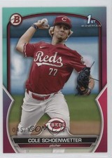 2023 Bowman Draft Aqua & Pink Gradient 45/199 Cole Schoenwetter #BD-116 0a6