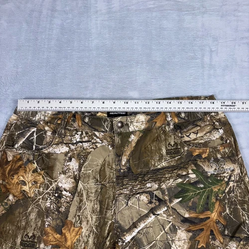 Realtree Camo Pants Mens Sz Large 36/38 Real Tree Edge Hunting Zip Phone Pocket - Picture 4 of 8