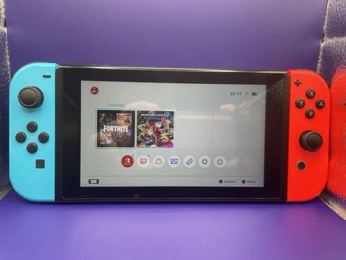 Nintendo Switch 32GB Console Portatile con Controller Joy-Con Blu Neon/Rosso... - Foto 2 di 5