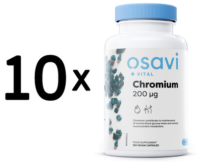 10 x Osavi Chromium, 200mcg - 120 vegan caps (58,29 EUR/kg)