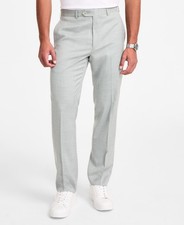 Michael Kors Classic-Fit Sharkskin Dress Pants Men's 52W x 32L Mint Finished Hem