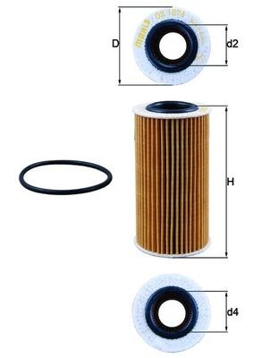 Knecht Ox 1076D oil filter for Audi VW