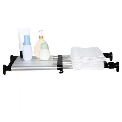 BAOYOUNI Expandable Closet Shelf Tension Rod Clothes Hanger Storage Rack