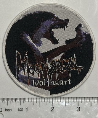 moonspell wolfheart White Border Circle Woven Patch
