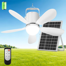 21  Solar-Powered Ceiling Fan Light with Remote for Outdoor Use