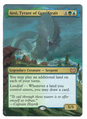 Aesi Tyrant of Gyre Strait Altered Full Art MTG Landfall  Commander Borderless
