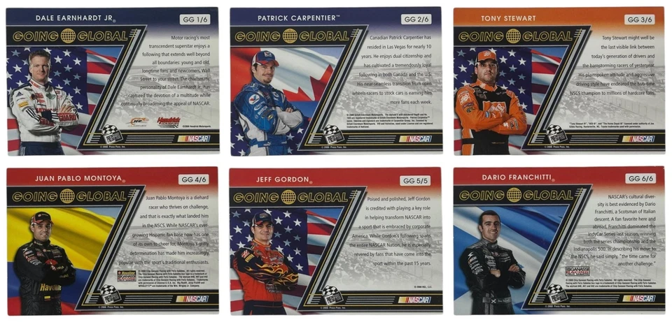 2008 Press Pass Premium - Going Global Nascar 6 Card Set - Image 2 of 2
