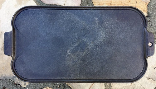 WAGNER'S 1891 ORIGINAL CAST IRON 17" DOUBLE GRIDDLE PAN VINTAGE COOKWARE U.S.A.