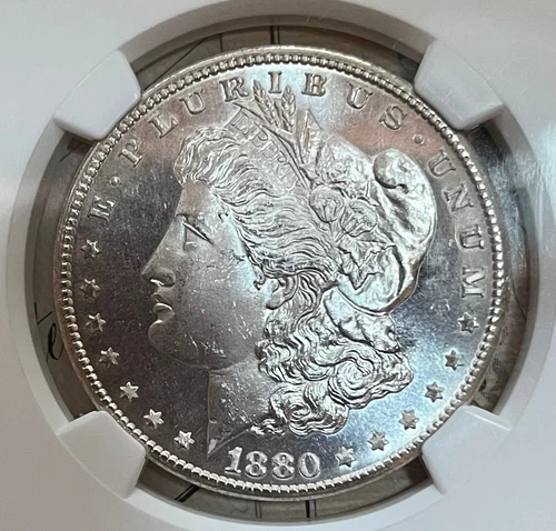 1880 S US Morgan Silver Dollar $1 - NGC MS65