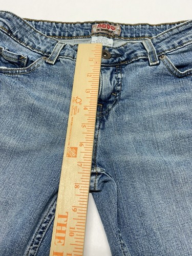 VTG Y2K No Boundaries Hip Hugger Flare Jeans Juniors 5 Petite 29x29 2000s Retro - Picture 10 of 11