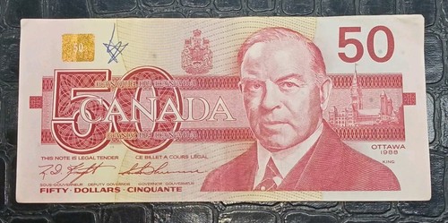 Banknote Canadá 50 Dollars 1988