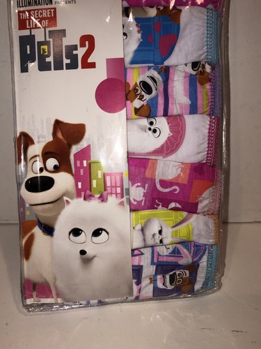 7 Pair of Girls Panties The Secret Life of Pets 2 Size 4 100% Cotton NEW - Picture 4 of 8