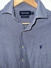 Polo Golf Ralph Lauren Westerton Houndstooth Long Sleeve Button Down Mens Medium