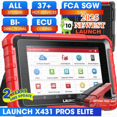 2025 LAUNCH X431 Pro Elite V+ PRO5 Bidirectional Car Diagnostic Scanner Coding