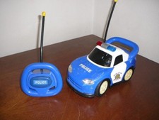Used Kids Remote Control Blue Metro Police Car