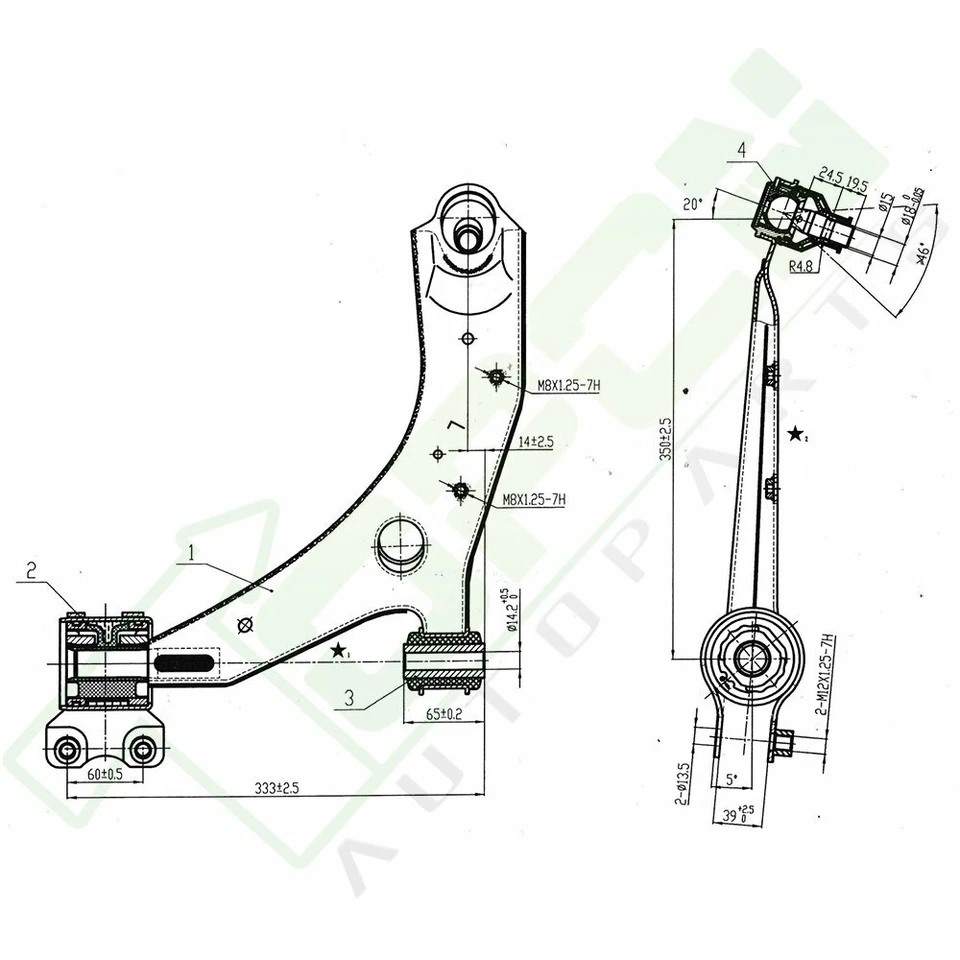 (1) New Front Lower Left Control Arm For 2006 -2012 2013 2014 2015 Mazda 5 Foto 2 de 4