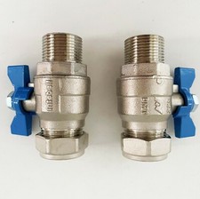 Water Softener Full Flow Isolation Valves 22mm (pair)