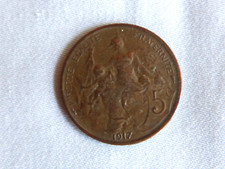 COIN FRANCE 5 CENTIMES 1917 UNC (XF) / EXTTEMELY FINE (EF)