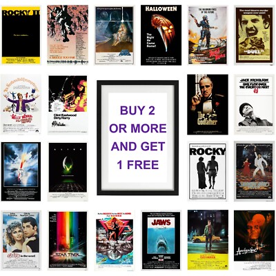 KLASSIKER 70er FILMPOSTER A4 A3 A3+ Film Film Druck - Kino Wandbild - Fan Art