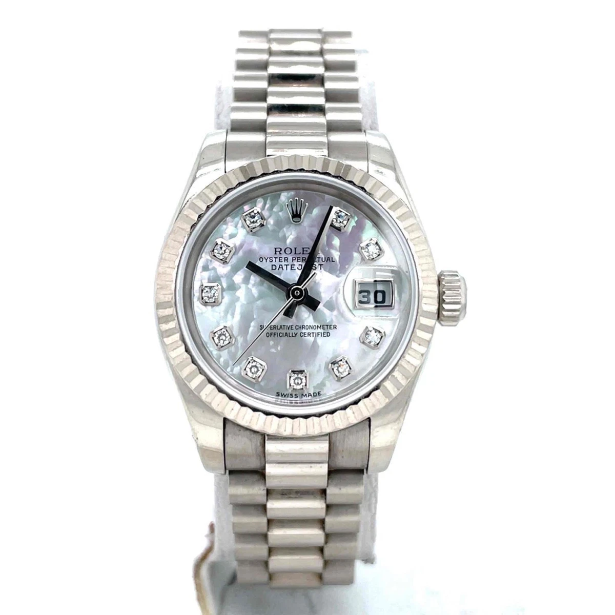 Datejust white gold and stainless steel automatic sale