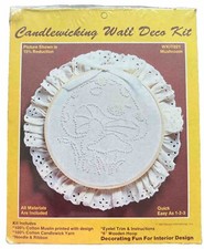 Vintage Wang's Candlewicking Wall Art Deco Kit 1980 s Mushroom WKIT021