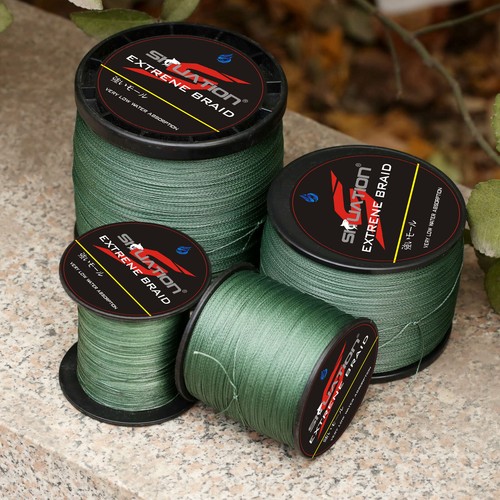 Strong Braided Lines 100/300/500/1000M Green Dyneema Spectra Sea Fishing Line - Picture 2 of 14
