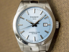 TISSOT Gentleman Powermatic 80 Silicium Ice Blue Dial Automatic Box & Warranty