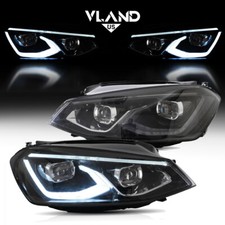 2X FULL LED Headlights For VW Golf VII MK7 Halogen Models 2013–2017 W/Aniamtion