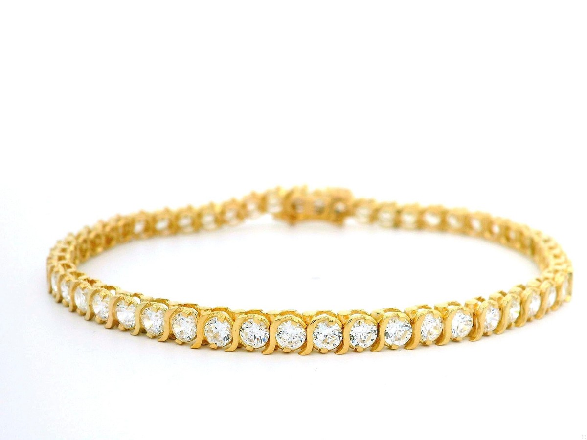 アクセサリー 14k gold bracelet Amazon.com: 14K Yellow Gold Triple Link Charm Bracelet