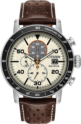 Citizen CA0649-06X Brycen Chronograph Tachymeter Brown Leather