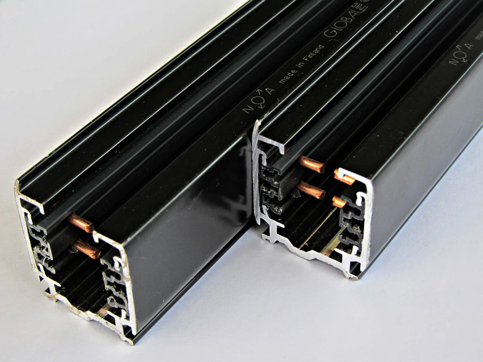 GLOBAL 3-Phasenstromschiene Stromschiene Schienensystem 1stk 2m.schwarz