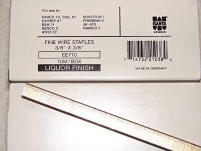 Staple 3/8'' x 3/8'' Liquor Finish Upholstery Staples