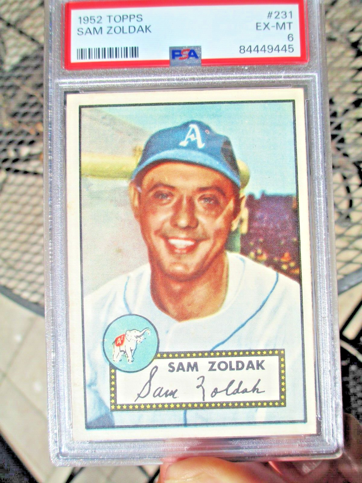Topps 1952 Sam Zoldak  # 231 PSA  EX-MT 6