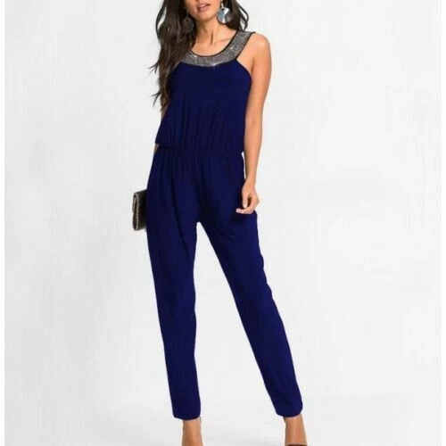 Monos de mujer azules de poliéster