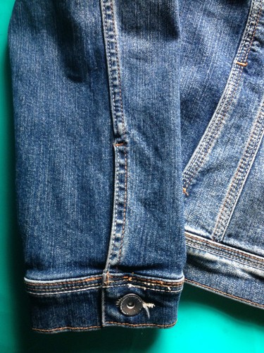 Next Jeans Girls' Vintage Blue Denim Fitted Jacket Western Trucker UK 12 EU 40 - Picture 6 of 11