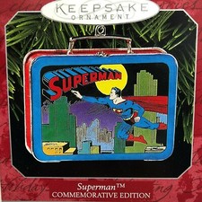 Hallmark Keepsake 1998 Superman Tin Lunch Box DC's Action Comic 1 Ornament NIB