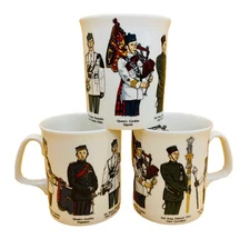 *LOT of 3* 10th Princess Mary's Own Gurkha Rifles Fine Bone China Tea Cups
